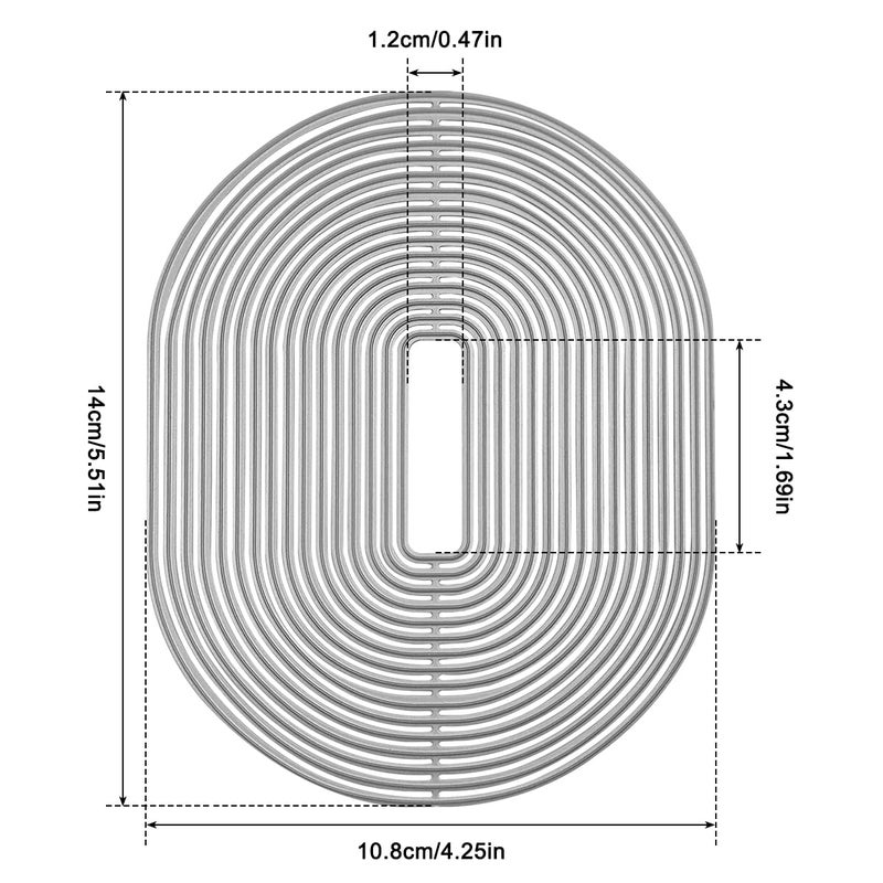 SENHAI Arch Metal Die Cuts & Oval Border Die Cuts for Card Making, Cutting Dies Stencil Metal Embossing Paper Dies for Card Making Supplies Album DIY Scrapbooking - Image 4