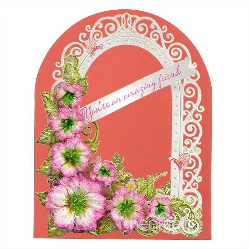 SENHAI Arch Metal Die Cuts & Oval Border Die Cuts for Card Making, Cutting Dies Stencil Metal Embossing Paper Dies for Card Making Supplies Album DIY Scrapbooking - Image 3