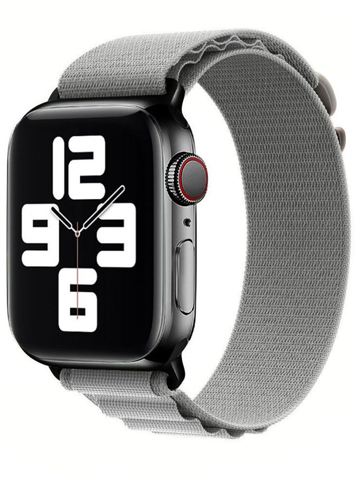 CATANES Apple Watch Band Alpine Loop Band 38mm 40mm 41mm Women Men Adjustable with Metal G-Hook Strap for iWatch Series 7/SE/6/5/4/3/2/1 Grey - Image 2