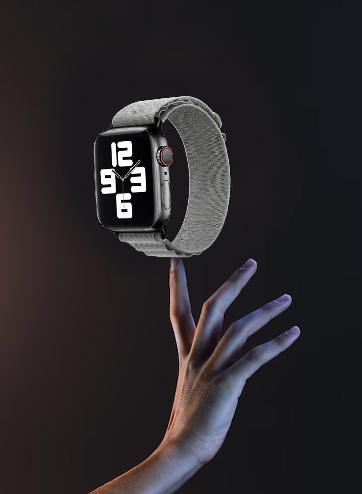CATANES Apple Watch Band Alpine Loop Band 38mm 40mm 41mm Women Men Adjustable with Metal G-Hook Strap for iWatch Series 7/SE/6/5/4/3/2/1 Grey - Image 5