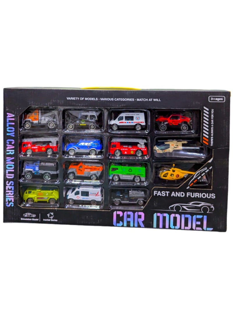 Toy Box Assorted Designs & Colors Diecast Metal Cars - Pack Of 15  - Image 2