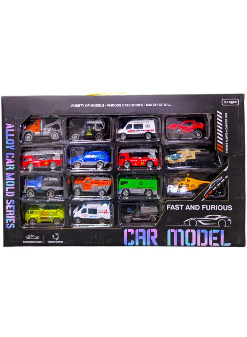 Toy Box Assorted Designs & Colors Diecast Metal Cars - Pack Of 15  - Image 3