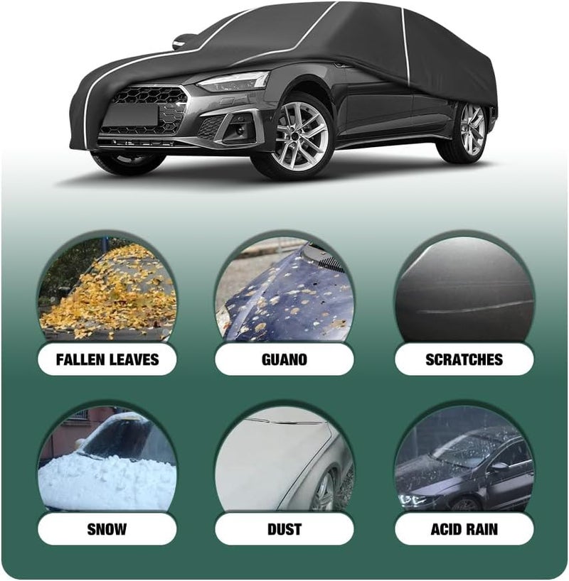 BERKSYDE Waterproof Car Cover for Audi A5/S5 2007-2024 with Fluorescent Strips - Image 2