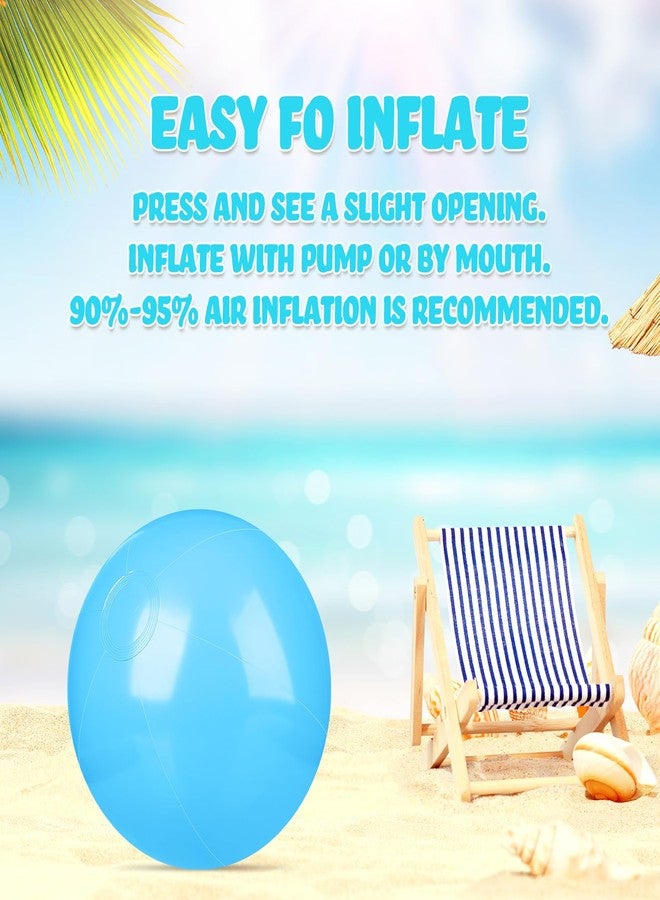 Raiten 12 Pcs Beach Ball Inflatable Beach Balls Large Inflatable Ball Floating Ball for Swimming Pool Party Favors Outdoor Activities Summer Birthday Party Supplies (Light Blue,12 Inch) - Image 4