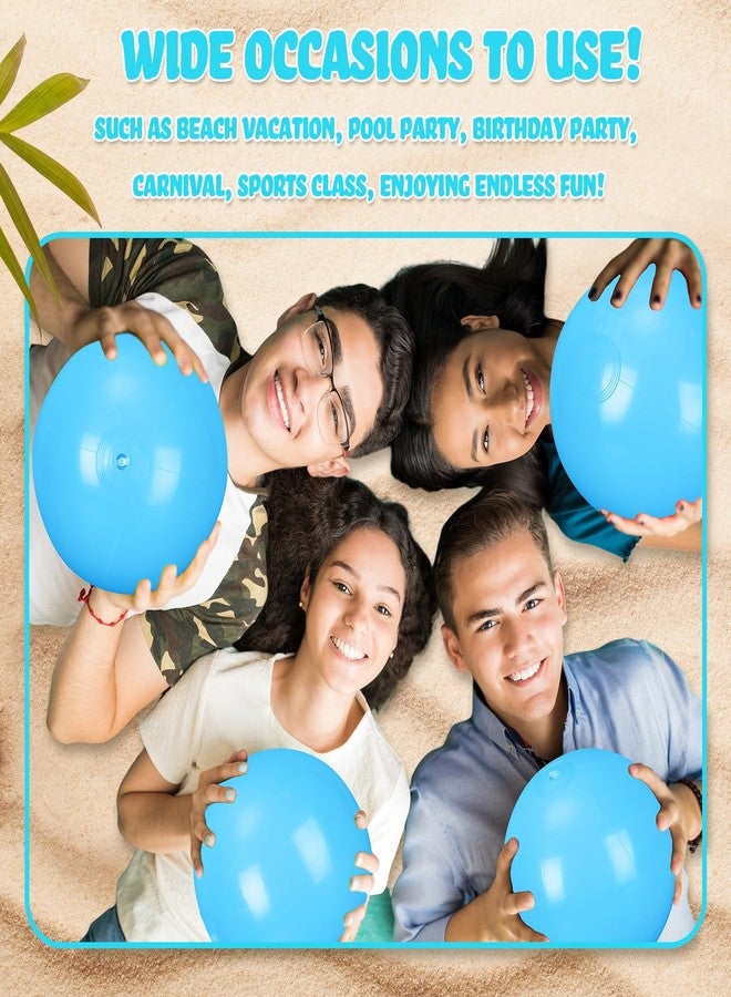 Raiten 12 Pcs Beach Ball Inflatable Beach Balls Large Inflatable Ball Floating Ball for Swimming Pool Party Favors Outdoor Activities Summer Birthday Party Supplies (Light Blue,12 Inch) - Image 5