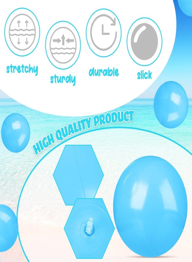 Raiten 12 Pcs Beach Ball Inflatable Beach Balls Large Inflatable Ball Floating Ball for Swimming Pool Party Favors Outdoor Activities Summer Birthday Party Supplies (Light Blue,12 Inch) - Image 3