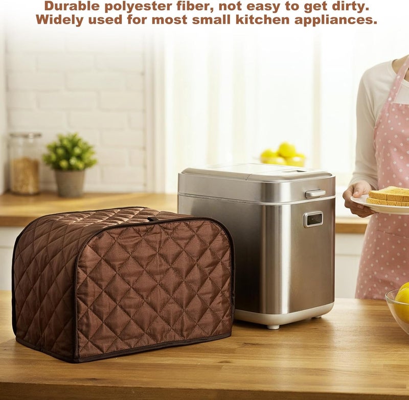 guduling Toaster Covers, 2 Slice Toaster Cover, Cotton Quilted Toaster Covers 2 Slice Wide Slot, Dust-Proof Cover for Kitchen Small Appliance Dust And Fingerprint Protection (11.81 X 8.27 X 8.27 In) - Image 5