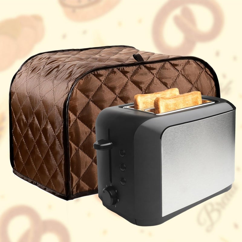 guduling Toaster Covers, 2 Slice Toaster Cover, Cotton Quilted Toaster Covers 2 Slice Wide Slot, Dust-Proof Cover for Kitchen Small Appliance Dust And Fingerprint Protection (11.81 X 8.27 X 8.27 In) - Image 2