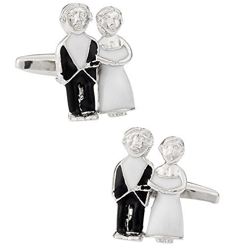 Cuff-Daddy Wedding Bride and Groom Cufflinks with Presentation Box - Image 1