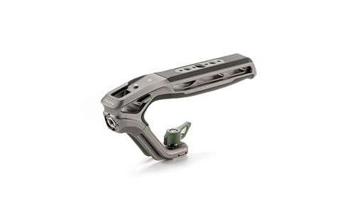 Tilta Xeno Top Handle for Filmmakers Cameras Titanium Gray Aluminum Alloy and Silicone Build 1420 wLocating Points Safety Release Pin Comfortable Handling Cold Shoe - Image 1
