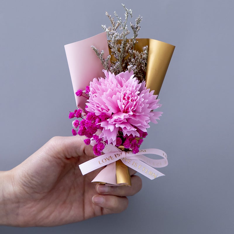 Christmas Baby'S Breath Dried Flowers Small Bouquets Mini Everlasting Flowers Rose Soap Flowers Wedding Favors - Image 4