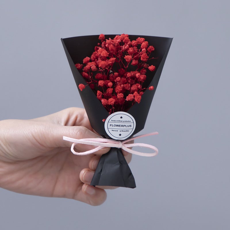 Christmas Baby'S Breath Dried Flowers Small Bouquets Mini Everlasting Flowers Rose Soap Flowers Wedding Favors - Image 3