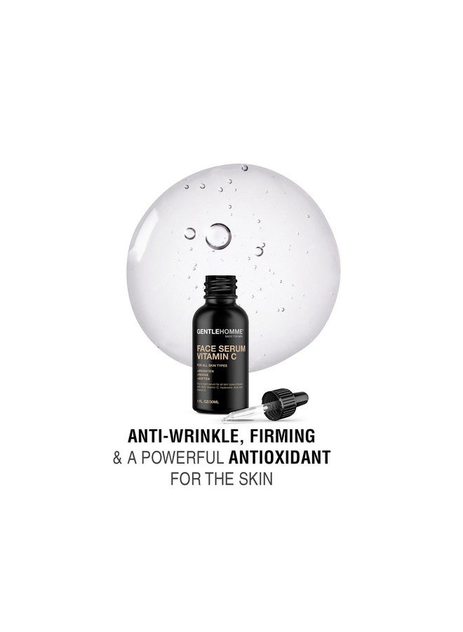 Gentlehomme Vitamin C Day & Night Facial Serum for Men with Hyaluronic Acid, & Vitamin E - For All Skin Types - 1 Oz - Unscented - Image 5