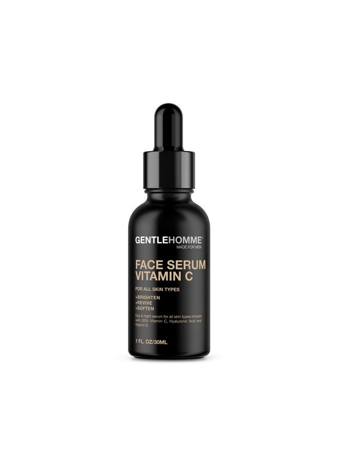 Gentlehomme Vitamin C Day & Night Facial Serum for Men with Hyaluronic Acid, & Vitamin E - For All Skin Types - 1 Oz - Unscented - Image 1