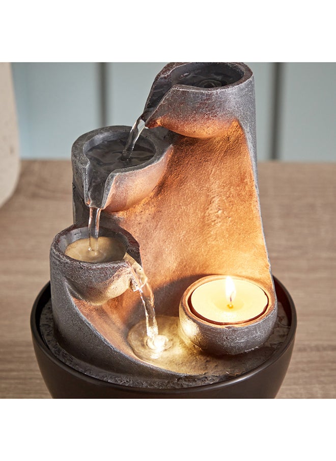 Home Box Belen Mini Modern Fountain With LED Light 13 x 18 x 13 cm  - Image 2