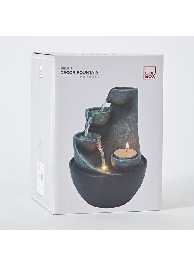 Home Box Belen Mini Modern Fountain With LED Light 13 x 18 x 13 cm  - Image 3
