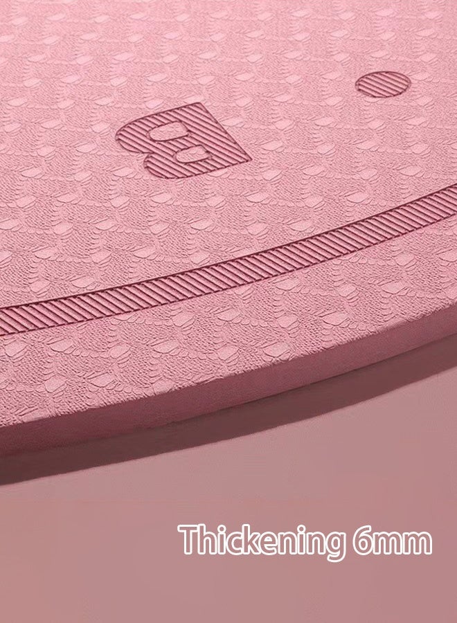 Hanayo Skipping Mat Waterproof Multi-use Skipping Mat No Odor TPE Jump Rope Exercise Cushioning Mute Exercise & Fitness Mat Yoga Mat with Non-Slip Texture for Home Indoor and Outdoor(Pink) - Image 4