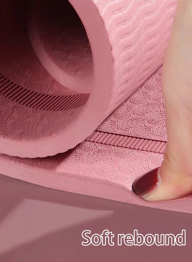 Hanayo Skipping Mat Waterproof Multi-use Skipping Mat No Odor TPE Jump Rope Exercise Cushioning Mute Exercise & Fitness Mat Yoga Mat with Non-Slip Texture for Home Indoor and Outdoor(Pink) - Image 5