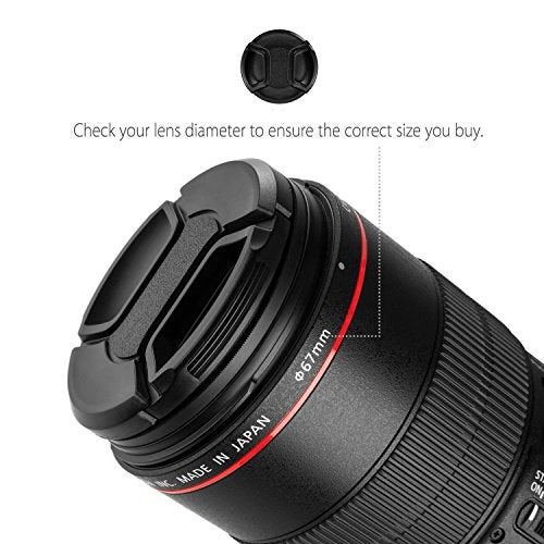 Veatree 67mm Lens Hood Set, Collapsible Rubber Lens Hood with Filter Thread + Reversible Tulip Flower Lens Hood + Center Pinch Lens Cap + Microfiber Lens Cleaning Cloth, Canon EW-73B Replacement - Image 2