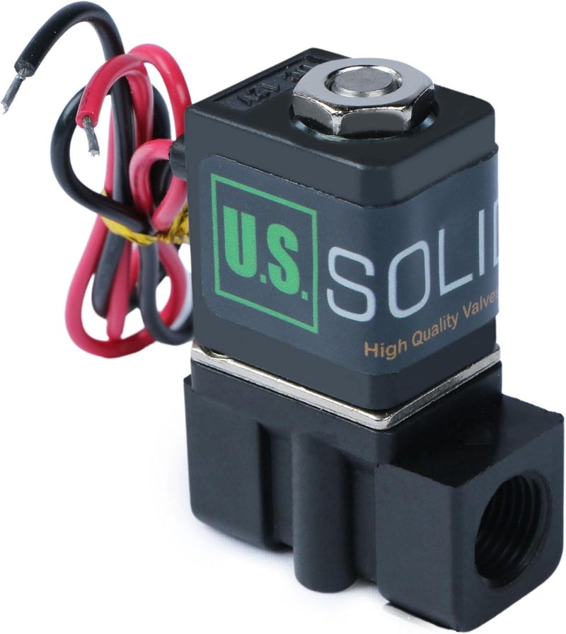 U.S. Solid 1/4" Normally Closed Solenoid Valve 12VDC with Improved Nylon - Image 1