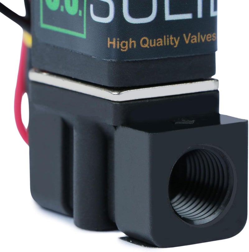 U.S. Solid 1/4" Normally Closed Solenoid Valve 12VDC with Improved Nylon - Image 4