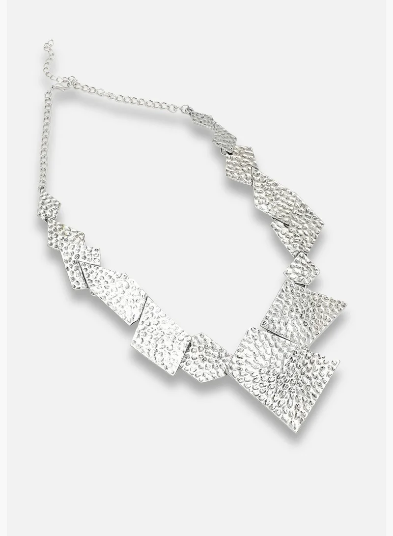 SOHI Silver Plated Party Designer Stone Necklace For Women