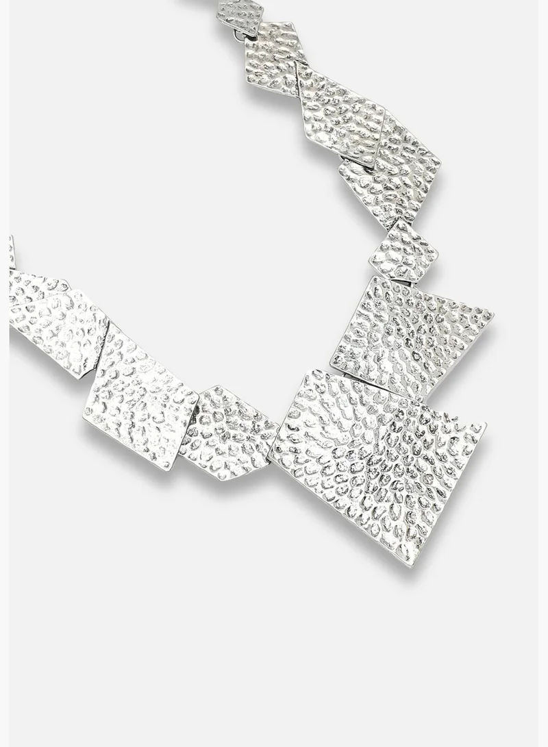 SOHI Silver Plated Party Designer Stone Necklace For Women