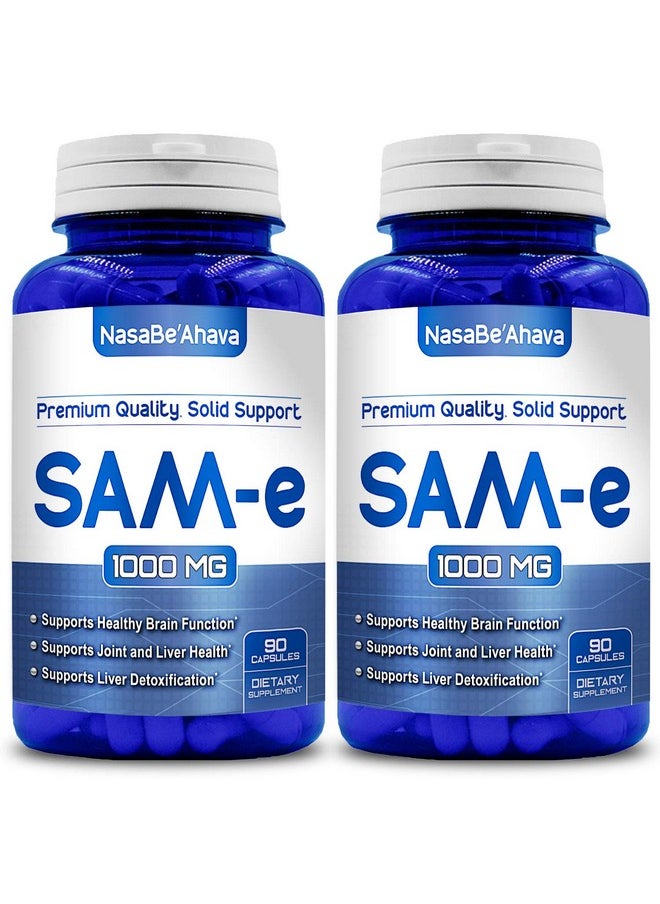 NasaBeahava - Nasa Beahava Pure Sam E 1000Mg (Per Serving) 90Capsules (2 Pack) (S Adenosyl Methionine) Supports Brain Function 180 Capsules - Image 1