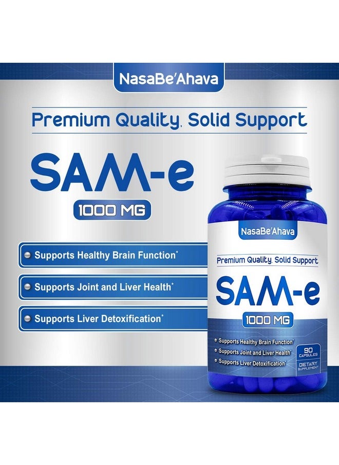 NasaBeahava - Nasa Beahava Pure Sam E 1000Mg (Per Serving) 90Capsules (2 Pack) (S Adenosyl Methionine) Supports Brain Function 180 Capsules - Image 1