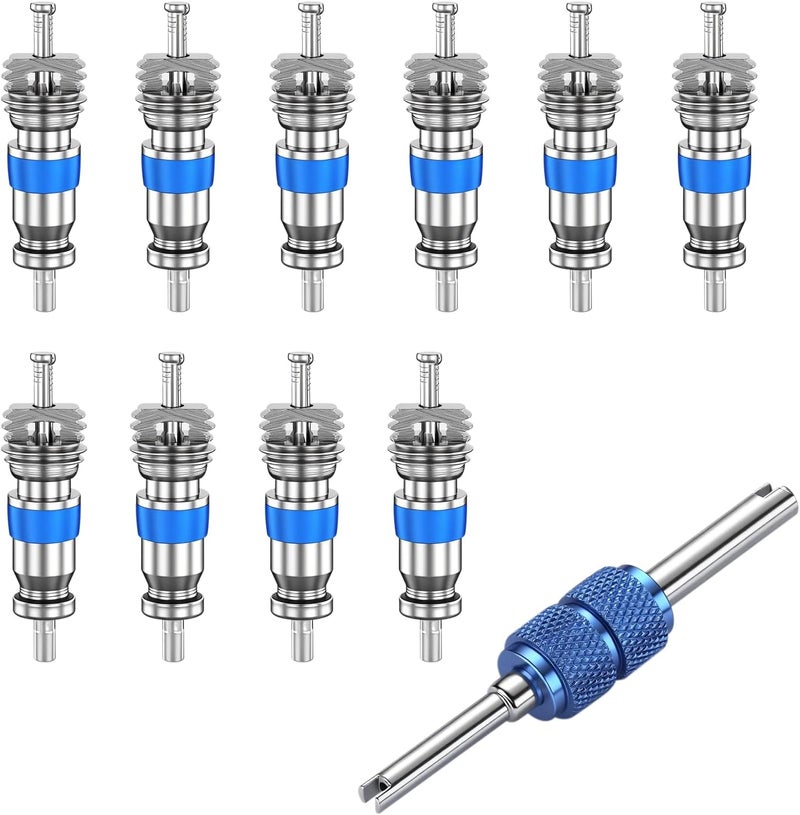 لب صمام لسائل التبريد R410A وR32 وR22، عالي الضغط مع سداد من PTFE - قطعة بديلة لأنظمة التدفئة والتهوية وتكييف الهواء والتبريد (عبوة من 50) - Image 1