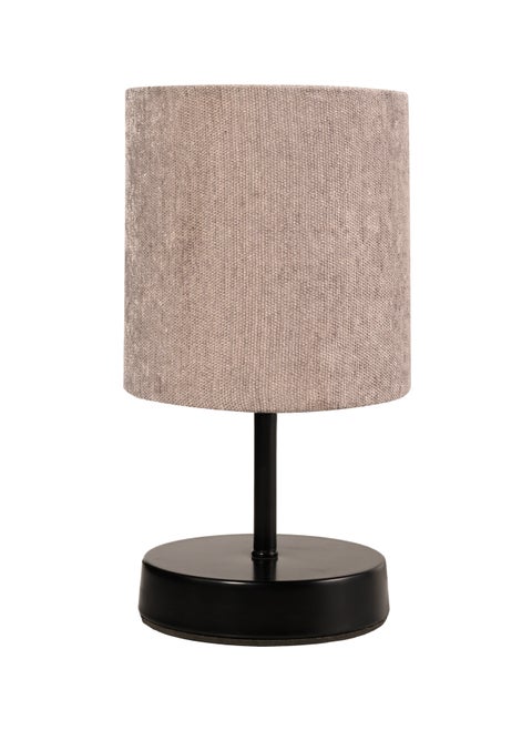 Distinctive And Elegant Table Lamp Shade With A Unique Fabric Shade And Gray Metal