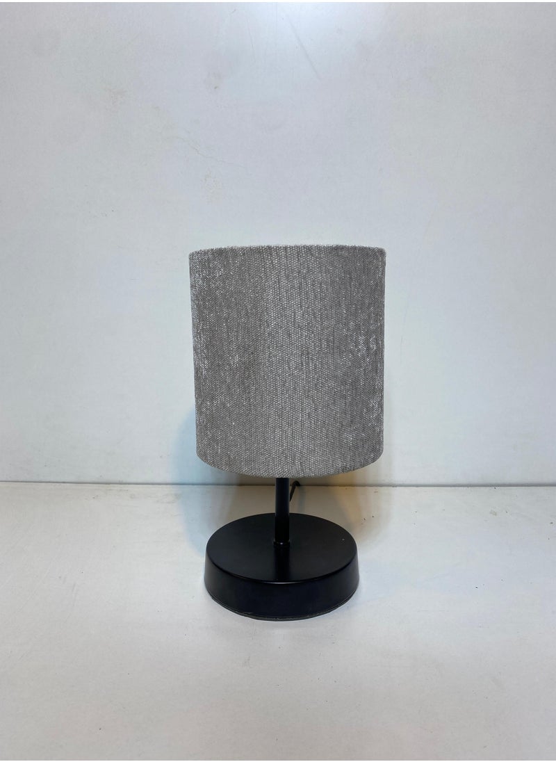 El Rawda Lighting - Distinctive And Elegant Table Lamp Shade With A Unique Fabric Shade And Gray Metal - Image 1
