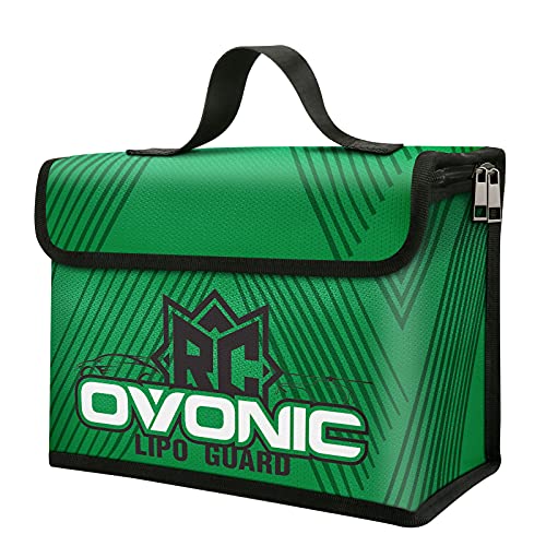 OVONIC Lipo Safe Bag Fireproof Explosionproof Bag Large Capacity Lipo Battery Storage Guard Safe Pouch for Charge & Storage(260X130X180mm 251g) - Image 1