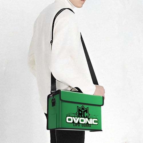 OVONIC Lipo Safe Bag Fireproof Explosionproof Bag Large Capacity Lipo Battery Storage Guard Safe Pouch for Charge & Storage(260X130X180mm 251g) - Image 2