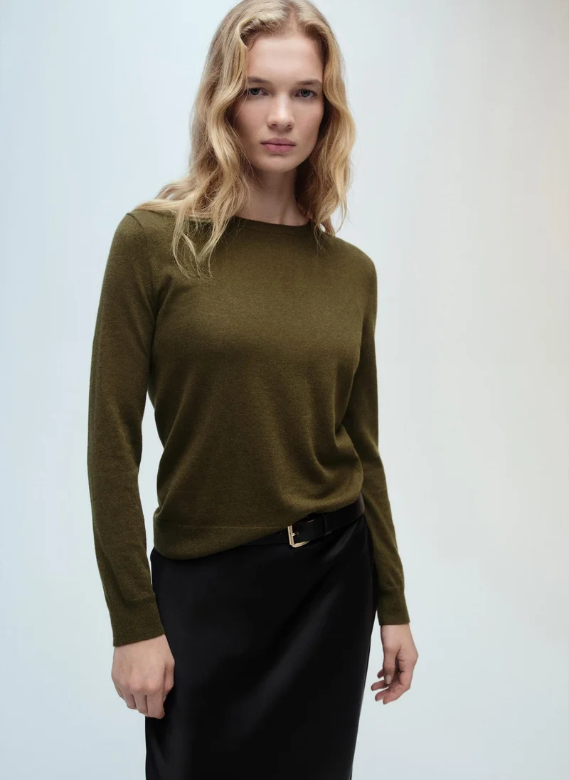 MANGO Round-Neck Knitted Sweater