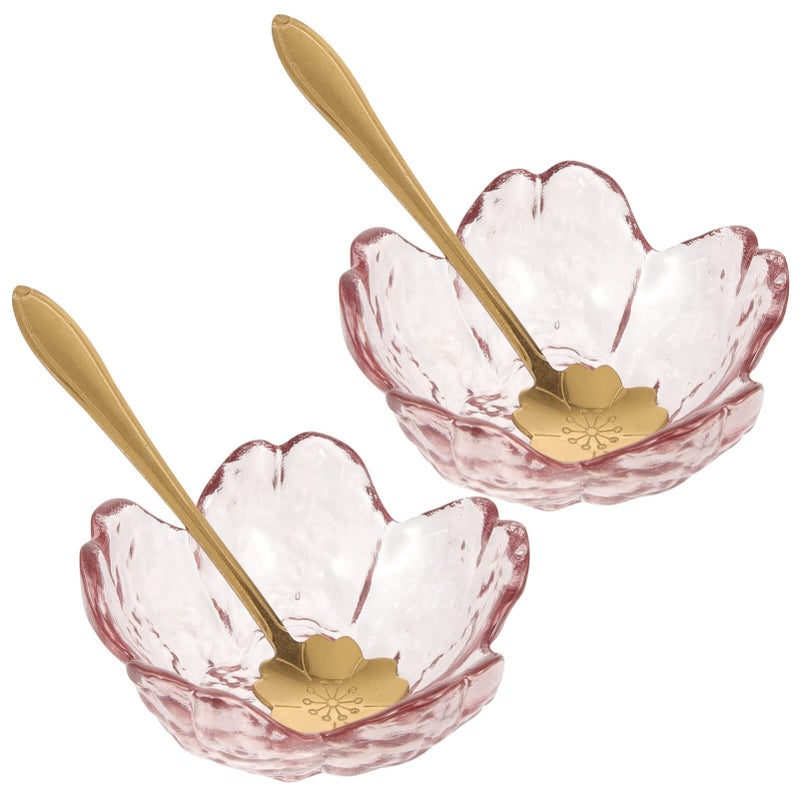 Beaupretty Pink Face Mask 2 Sets Facial Masks Mixing Bowls Shaped Bowls with Metal Spoons Essential Oil Bowl for Home Salon Skin Care Mask - Image 1