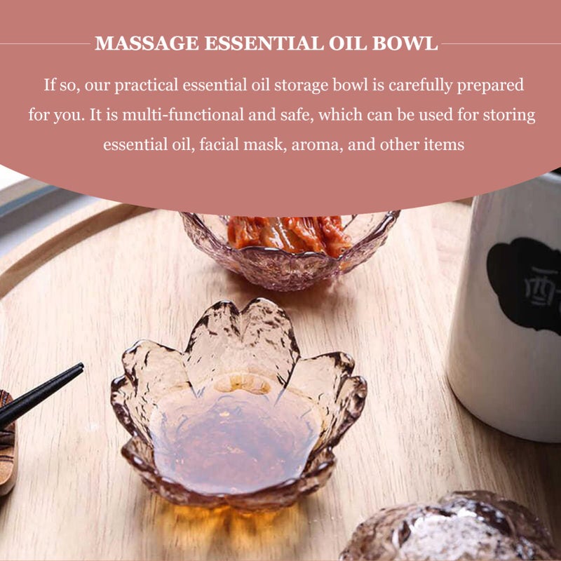 Beaupretty Pink Face Mask 2 Sets Facial Masks Mixing Bowls Shaped Bowls with Metal Spoons Essential Oil Bowl for Home Salon Skin Care Mask - Image 4