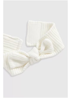 mothercare رباط رأس طفل محبوك باللون الكريمي  - Image 1