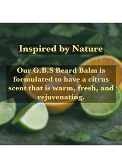 G.B.S G.B.S Beard Balm with Citrus Scent - Styles, Strengthens & Softens Beards & Mustaches - Leave in Conditioner Wax for Men (1 Pack)  - Image 5