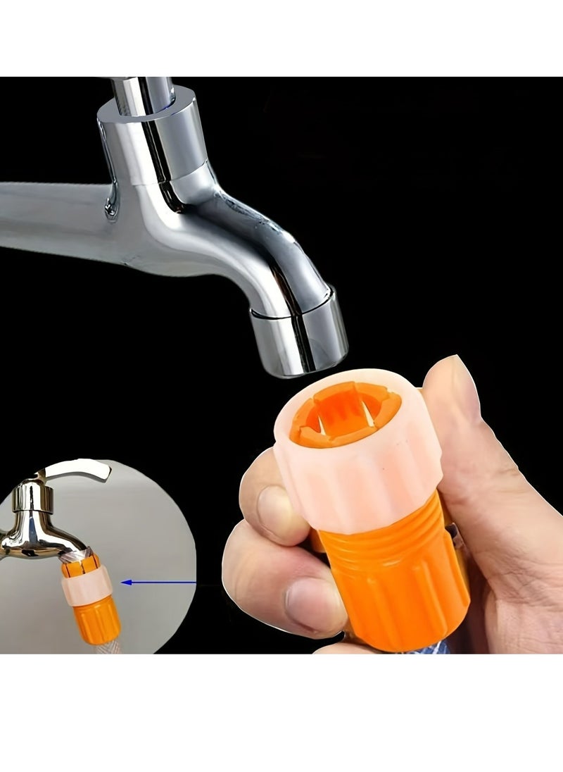 Generic - 2pcs Leak-Proof Universal Faucet Connector, Tap Hose Connector, Two sets Kitchen Garden Watering Tap Hose Pipe Snap Connector Adaptor Tool, Universal Tap Connector Adapter Kitchen Pipe Joiner Fitting - Image 1