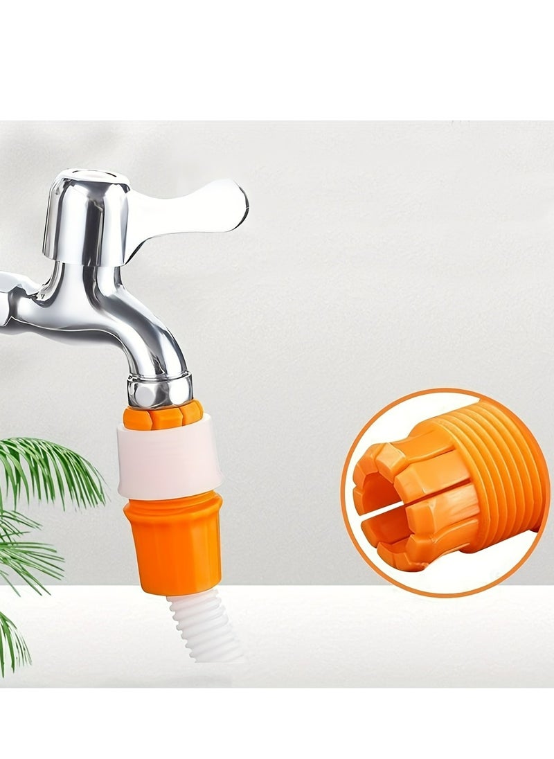 Generic - 2pcs Leak-Proof Universal Faucet Connector, Tap Hose Connector, Two sets Kitchen Garden Watering Tap Hose Pipe Snap Connector Adaptor Tool, Universal Tap Connector Adapter Kitchen Pipe Joiner Fitting - Image 1