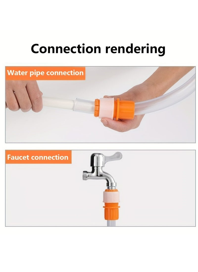 Generic - 2pcs Leak-Proof Universal Faucet Connector, Tap Hose Connector, Two sets Kitchen Garden Watering Tap Hose Pipe Snap Connector Adaptor Tool, Universal Tap Connector Adapter Kitchen Pipe Joiner Fitting - Image 1