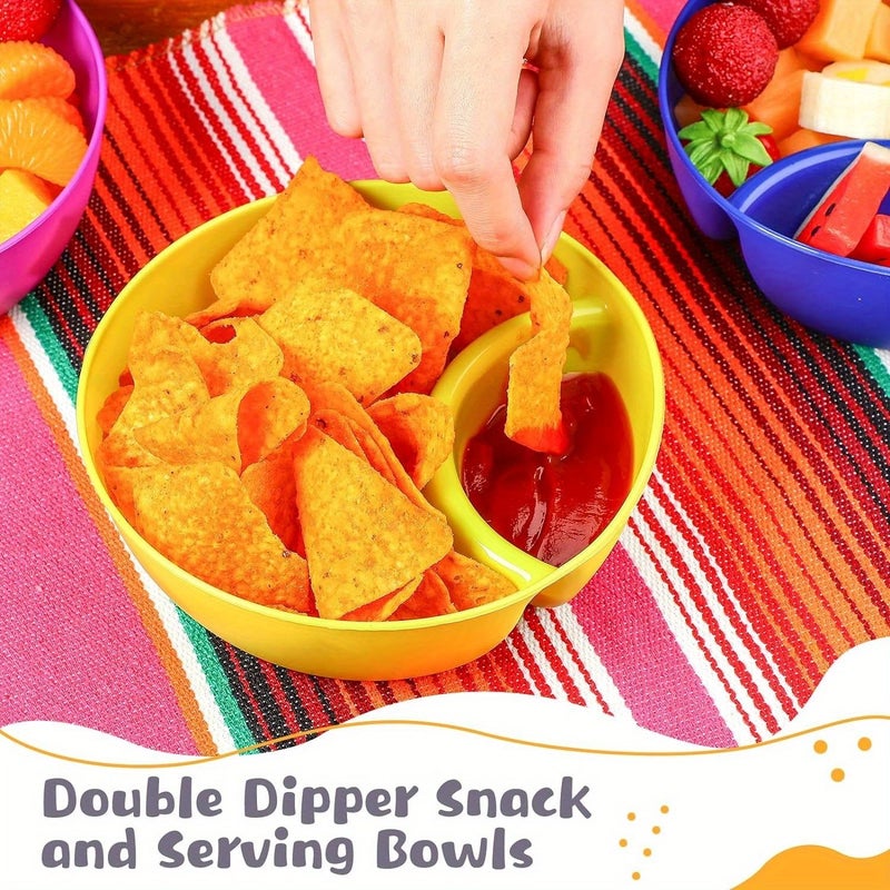 12 Multicolor Stackable Snack Bowls Microwave Dishwasher Safe Anti Soggy For Chips Salsa Nuts Party - Image 4