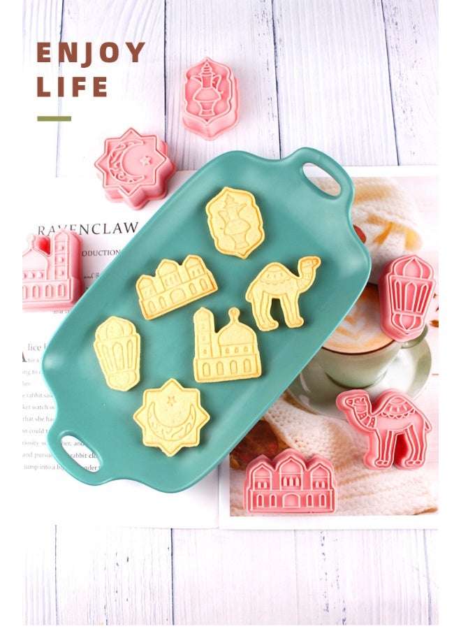 Eid Mubarak 3D Cookie Mold Set - Decorative Cookie and Fondant Stamp for Home Baking - Image 1