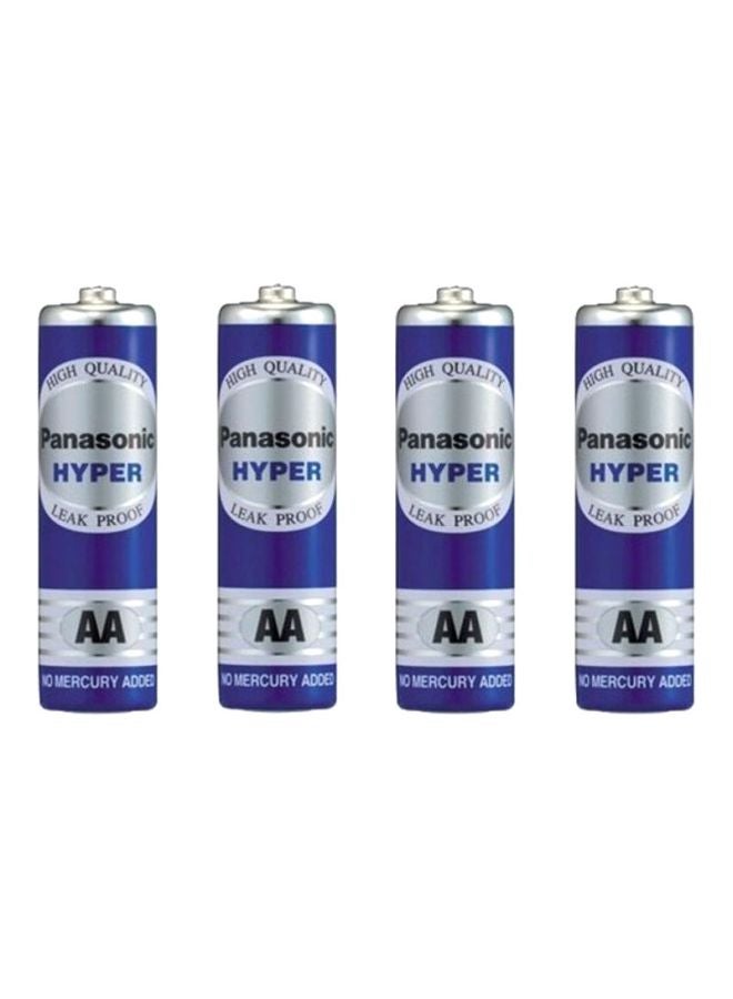 Panasonic 4-Pack Hyper AA Battery Blue/White - Image 1