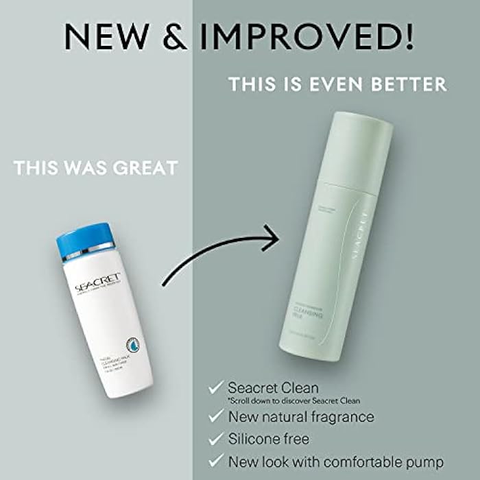 SEACRET Minerals Facial Cleansing Milk, Facial Wash For Women with Dead Sea Minerals, Sesame & Grape Seed Oils and Rosehip Oil, Removes Make Up, Suitable for All Skin Types, 6.8 Fl Oz / 201 ml - Image 2