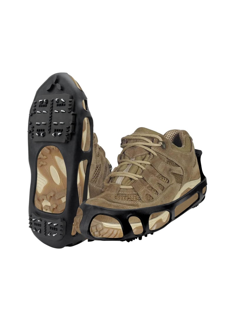Generic Ice Cleats for Boots and Shoes - Anti-Slip Traction Crampons for Men, Women, and Kids - Perfect for Outdoor Recreation and Work in Snowy Conditions (Large) - Image 1