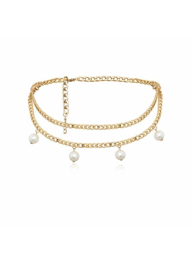 Xerling Big Pearl Waist Chain for Women Statement Belly Chain for Waist Jean Bohemian Jewelry Body Chain Charm Accessories - Image 4