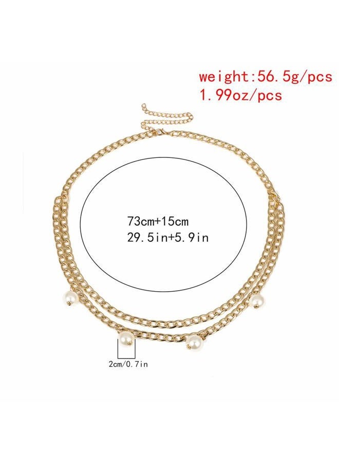 Xerling Big Pearl Waist Chain for Women Statement Belly Chain for Waist Jean Bohemian Jewelry Body Chain Charm Accessories - Image 5