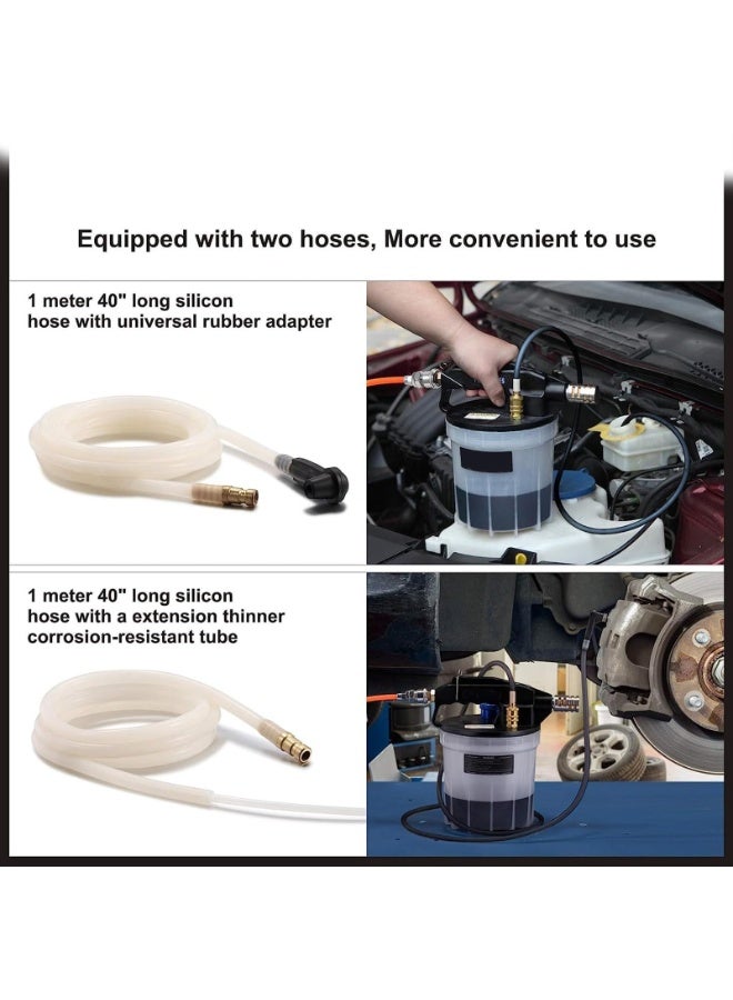 Generic 2L Vacuum Brake Bleeder Air Brake Bleeder Kit with 2L Brake Fluid Extractor and 1L Refilling Bottle - Image 3